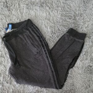 2 For $12. Adidas Black Joggers with Stripes